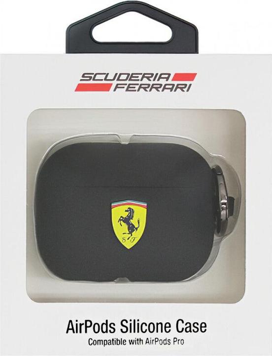Produktbild Ferrari Silicone Case Black, für Apple Airpods Pro, FEACAPSILGLBK (Kopfhörer Hülle)