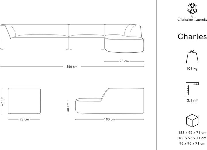 Actual product image CXL by Christian Lacroix Charles (Corner sofa, Modular sofa)