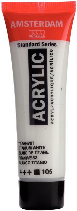 Amsterdam Standard Series Acrylic Tube Titanium White 105