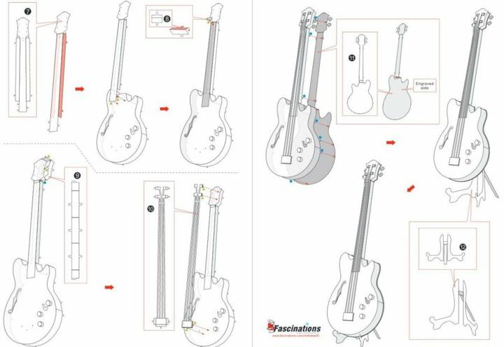 Actual product image Metal Earth Electric basgitaar