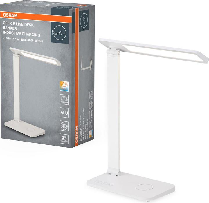 Actual product image Osram Office Line Desk Banker Inductive Charging desk lamp white 17 W