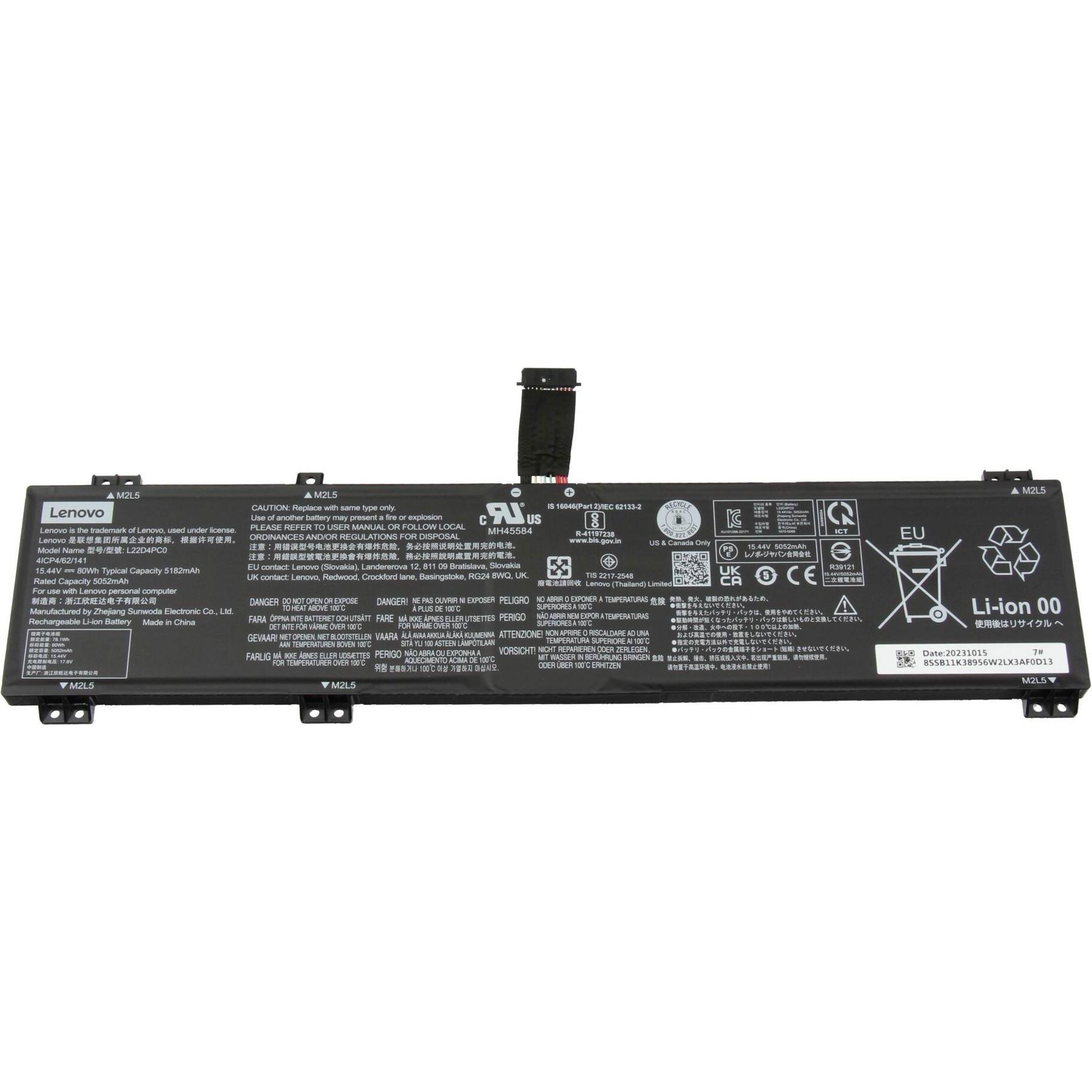 Lenovo L22D4PC0 (4 Zellen, 5182 mAh), Notebook Akku