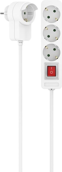Produktbild Hama Steckdosenleiste, 3-fach, Schalter, Zusatzsteckdose am Stecker, 1,4 m, Weiss (3x, 1.40 m)