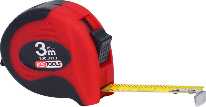 Actual product image KS Tools Tape measure with locking device and belt clip, black red, 3m (3 m)