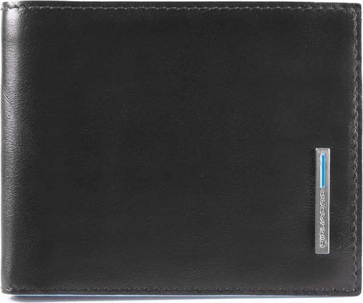 Actual product image Piquadro Blue Square - Men's wallet with coin and credit card compartment