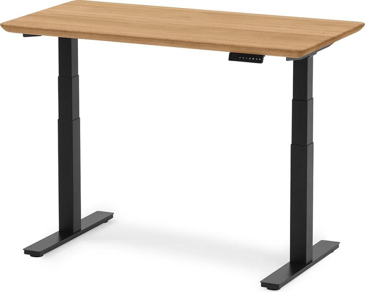 Produktbild Oakywood Standing Desk Holztisch mit Höhenverstellung - aus Massivholz - Eiche / 140x70 / Schwarz -