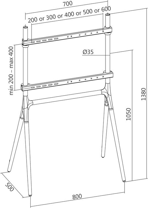 Image du produit LogiLink Stand TV (70", 40 kg)