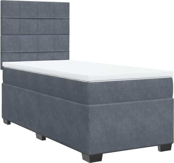Actual product image vidaXL Bo x spring bed with mattress 120 x 190 cm velvet (120 x 190 cm)