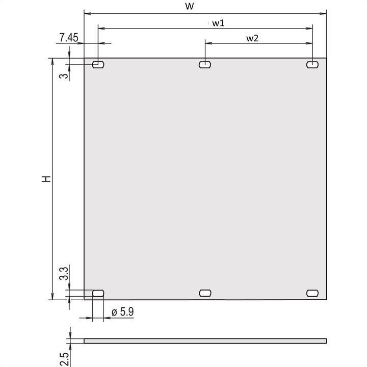 Produktbild Schroff PART.FRONT PANEL 2U 28HP AN/CR