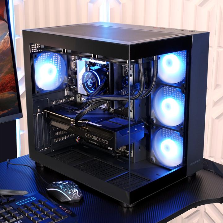 Actual product image Cougar FV150 BK 7551 Ryzen 5 9600X WAK 32GB DDR5 2TB SSD RTX 5070 (2000 GB, 32 GB, GeForce RTX 5070)