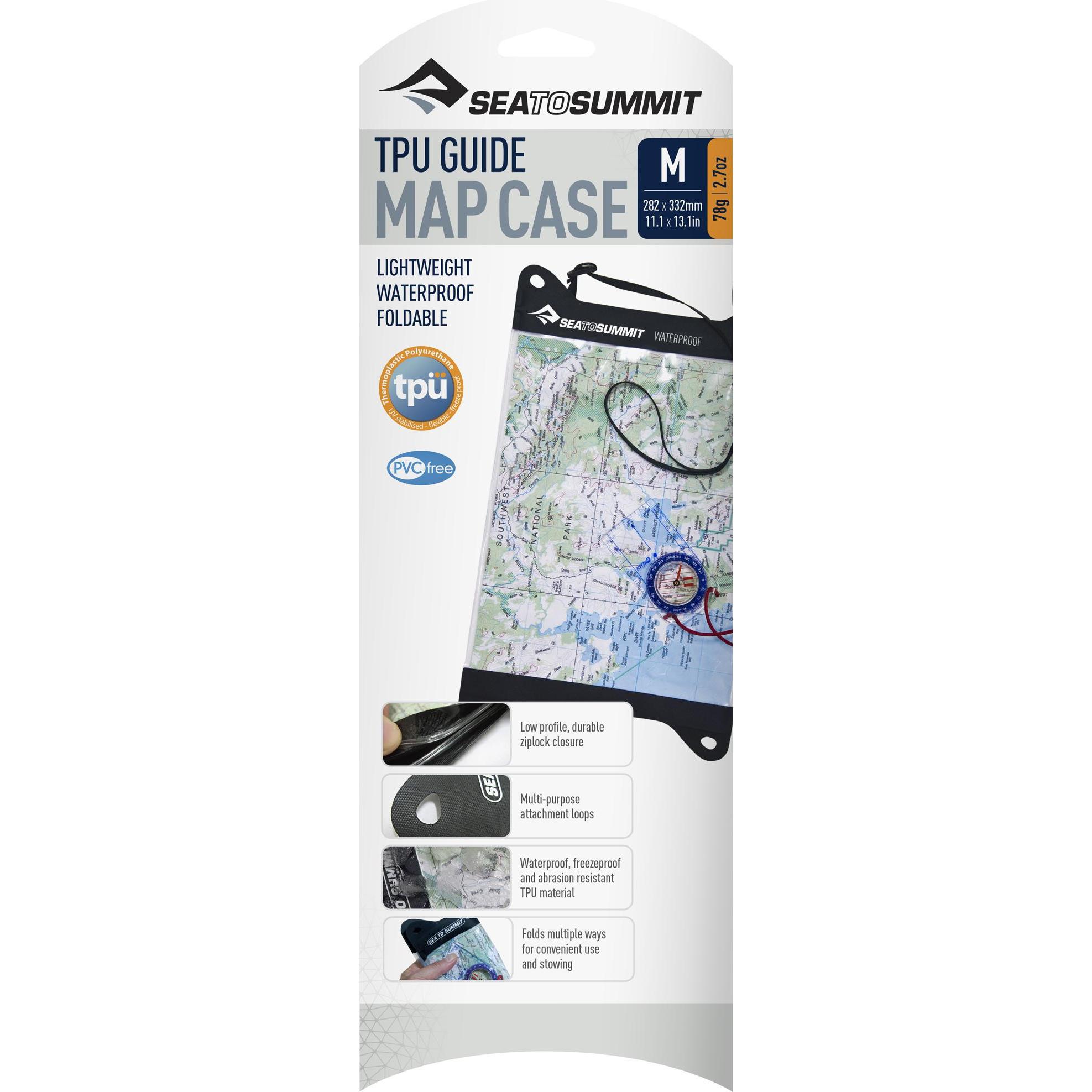 Sea To Summit, Reisezubehör, TPU Guide Map Case Small, Transparent, Schwarz, (Schutzhülle)
