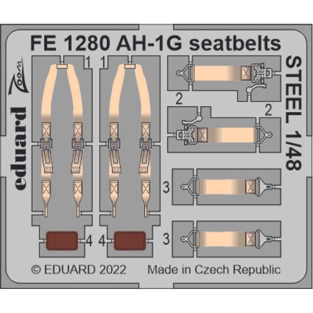 Eduard AH-1G seatbellts STEEL 1/48
