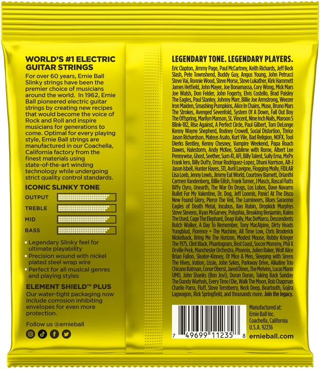 Image du produit Ernie Ball Jeu de cordes, Slinky Nickel, Beefy 11-54, pack de 3 (6 x, Guitare électrique, 0.05")