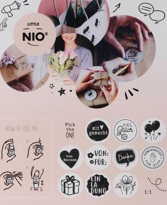 Image du produit Colop Tampon Little NIO Set texte allemand, 10 pièces
