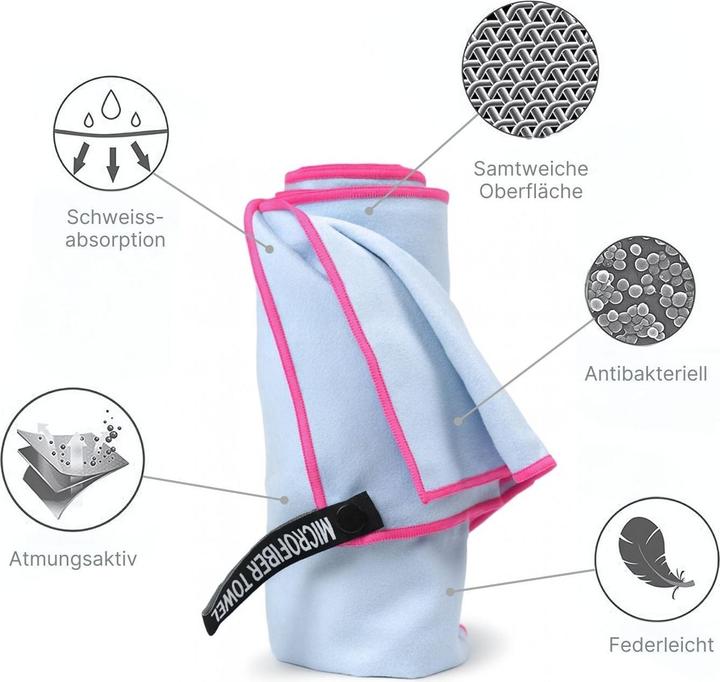 Actual product image Hermex Fitnesshandtuch Mikrofaser-Sporthandtuch Strandtuch Badetuch