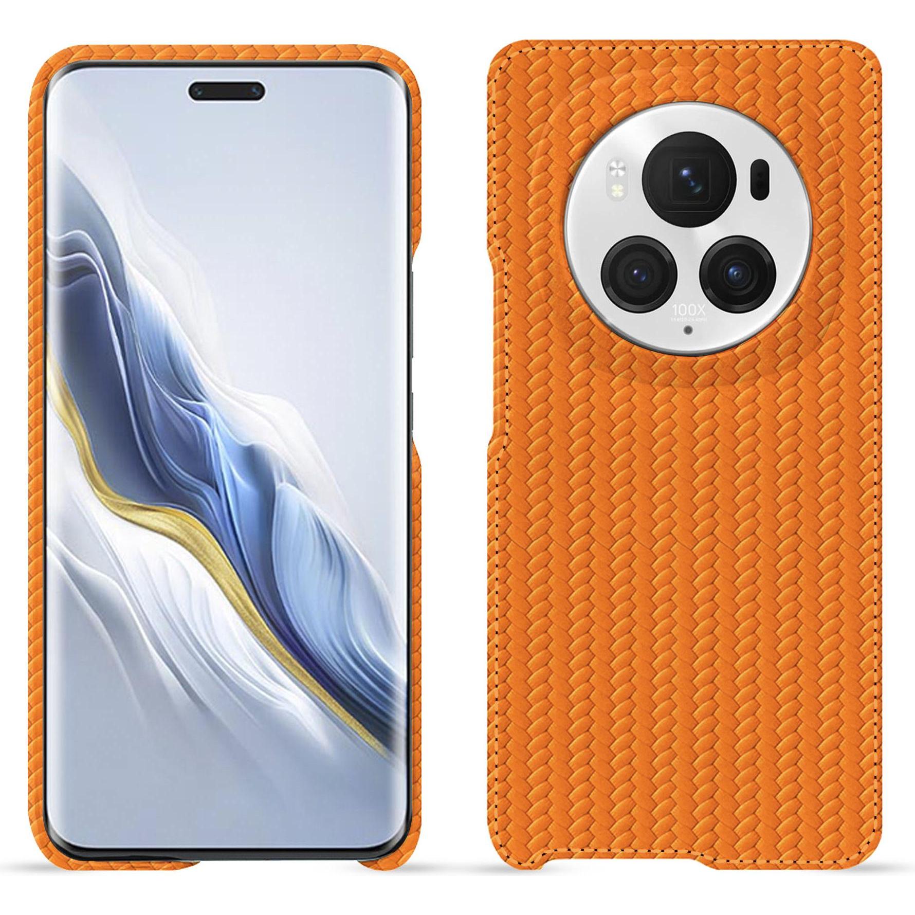 Noreve Lederschutzhülle (Honor Magic6 Pro), Smartphone Hülle, Orange