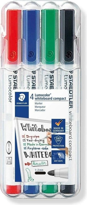 Produktbild Staedtler Lumocolor whiteboard compact 341 (Multi Colour, 2 mm, 4 x)