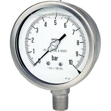 RS PRO Druckmessgerät Prozessanschluss unten Analo, Misurazione