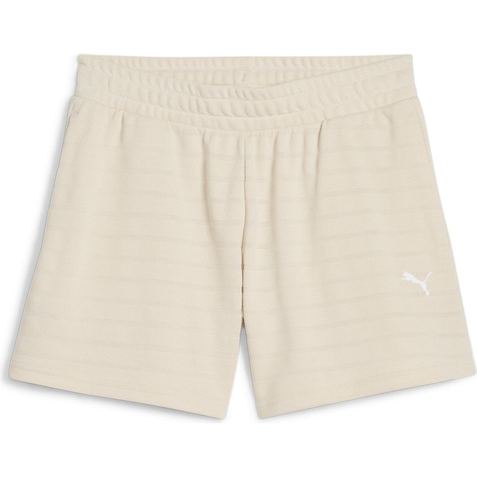 Puma, Damen, Sporthose, ESS ELEVATED High-Rise Structured Shorts 5" (S), Weiss, S