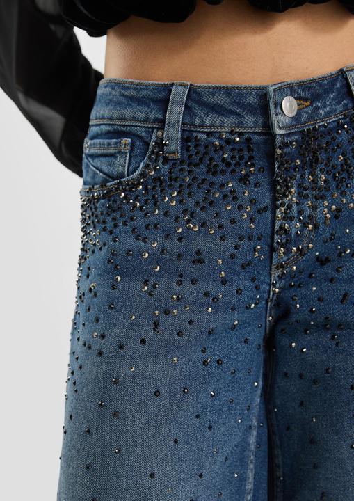 Produktbild s.Oliver Jeans Catie/Mid Rise/Wide Leg/mit Schmucksteinen (30, 34)
