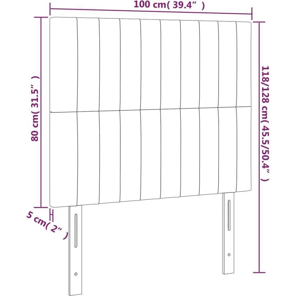 Thumbnail - VidaXL, Bett Zubehör, Carolin (100 x 5 x 128 cm)