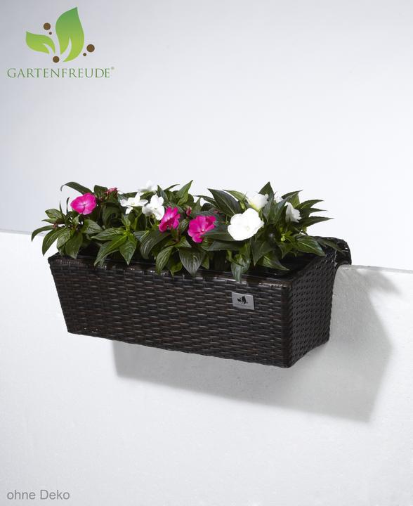 Produktbild Gartenfreude Balkonkasten Polyrattan Blumenkasten (25 cm)