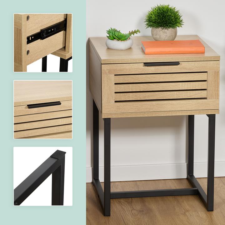 Actual product image Relaxdays Bedside Table (40 x 41.5 x 55.5 cm)
