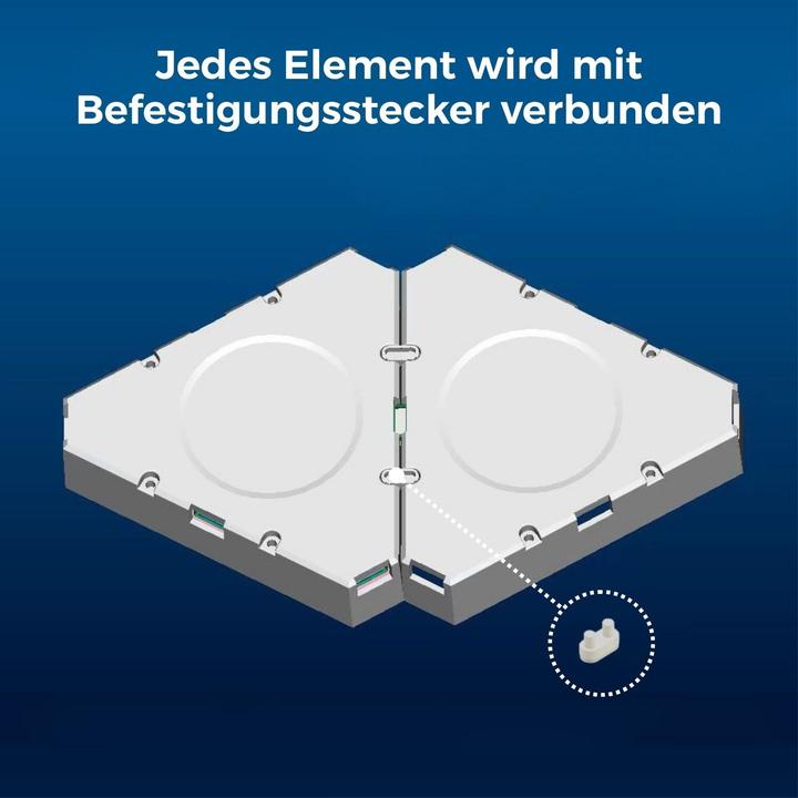 Produktbild Hermex 15er Set LED RGBIC Dreieck-Lichtpaneele Leuchtplatten Wandleuchte