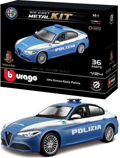 Produktbild Burago Modellbausatz Giulia Polizei Massstab
