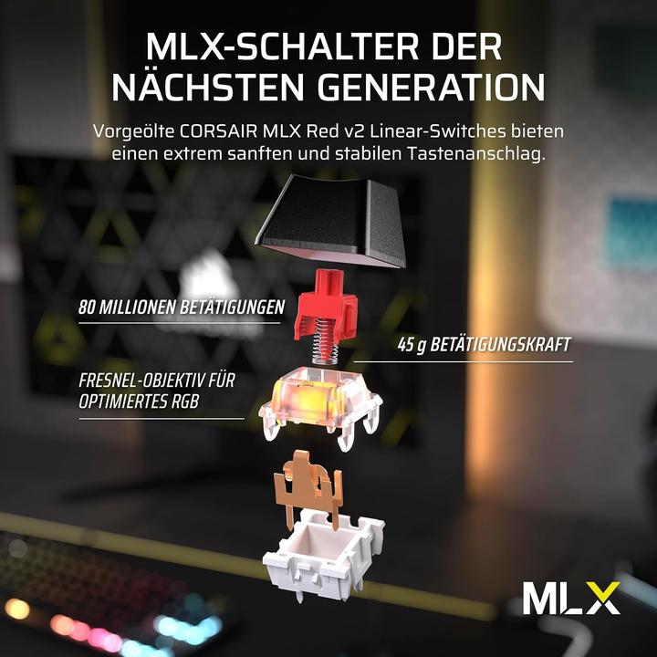 Immagine prodotto Corsair K70 CORE TKL (Germania, Cablato, Senza fili)