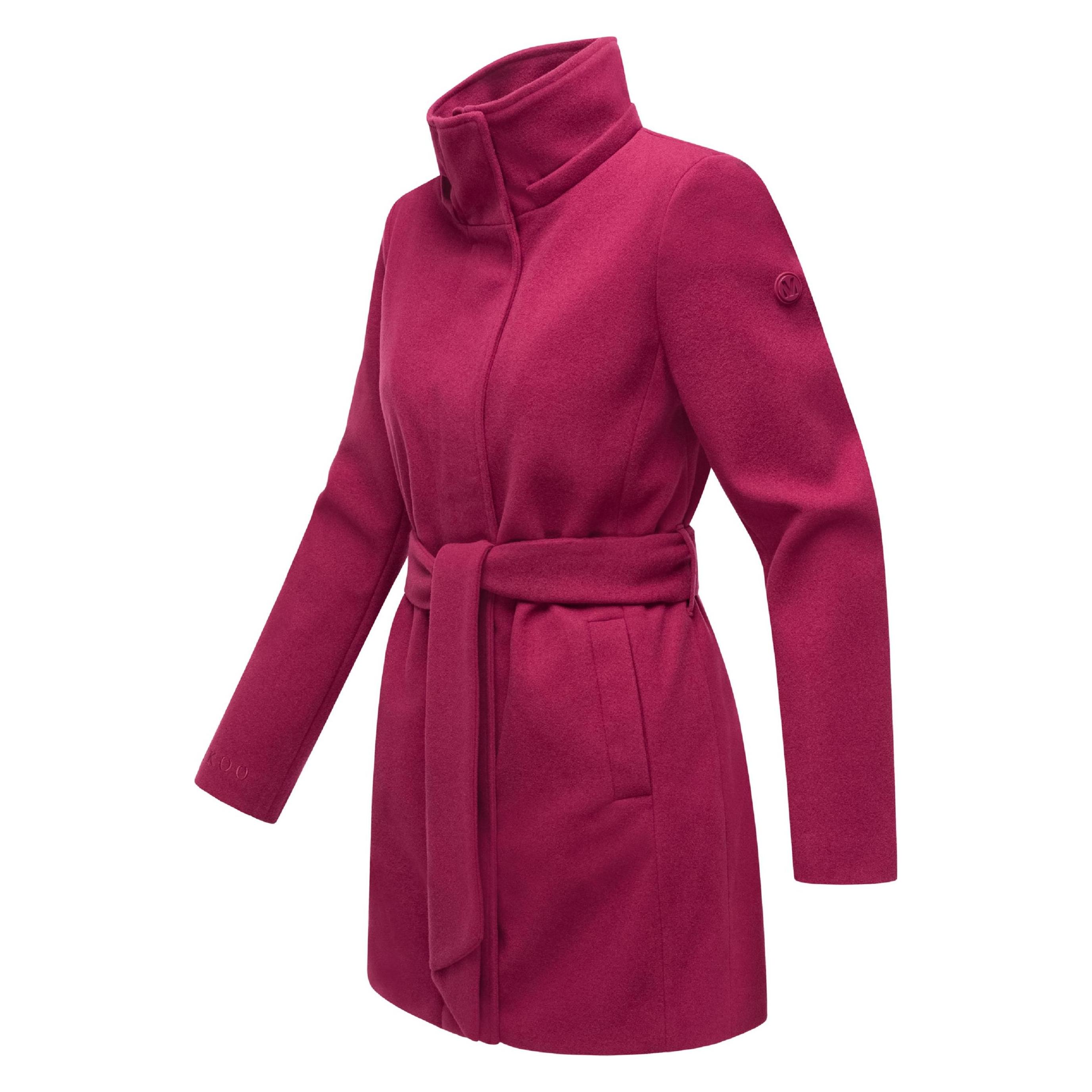 Cappotto Lungo Donna Effetto Lana MARIKOO Katalinaa 16 – Con Cappuccio Rimovibile E Cintura, Taglio Dritto, Antivento, Tasche In Pile, Colore Grigio Tortora, Taglia XXL - 3