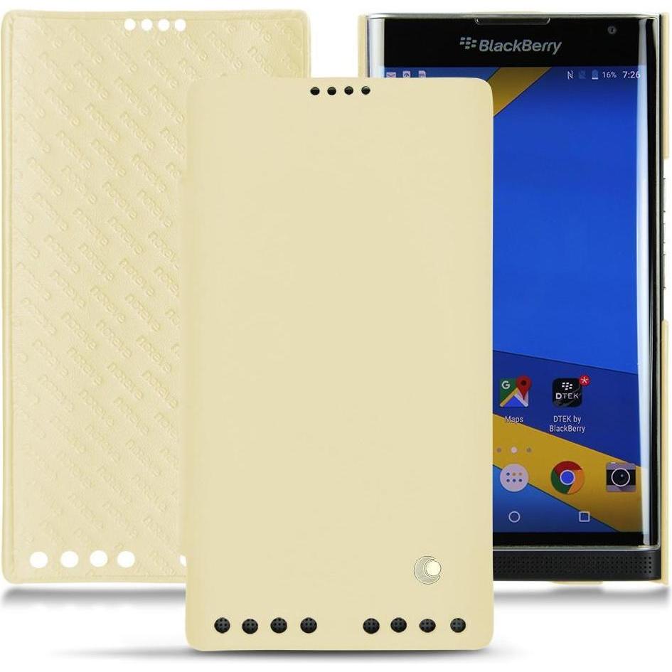 Thumbnail - Noreve Lederschutzhülle horizontal (Blackberry Priv), Smartphone Hülle, Beige