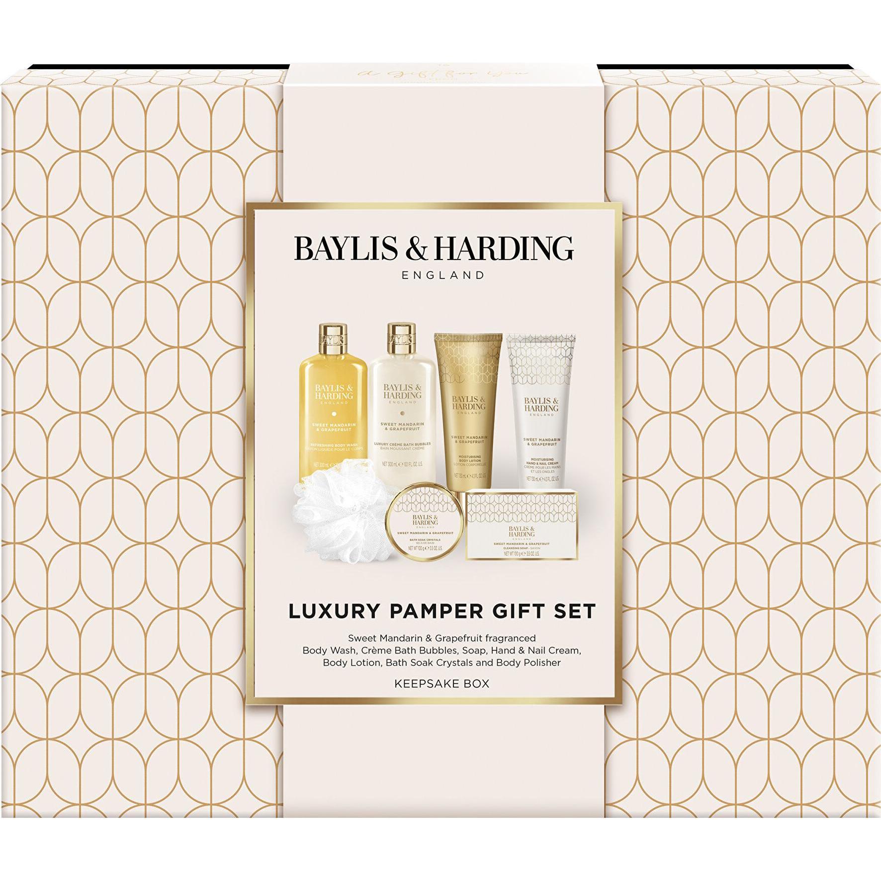 Baylis & Harding, Set regalo bellezza, Geschenkset Mandarin & Grapefruit Luxury 7-tlg (Set per la cura del corpo)