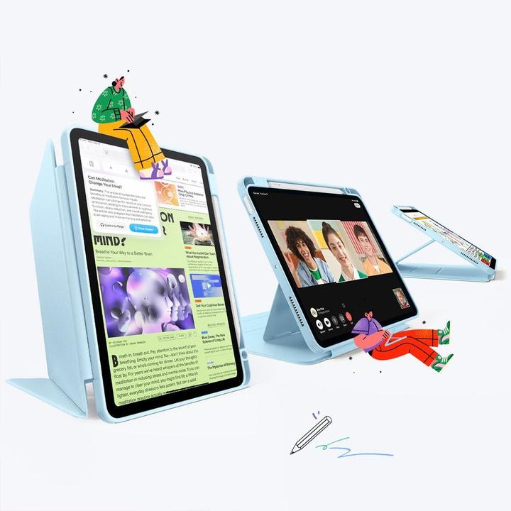 Actual product image ESR - Flip Hybrid - iPad Air 4 (2020) / Air 5 (2022) / Air 11 (2024) / Air 11 (2025) - Sky Blue (Apple iPad Air 11 2024, Apple iPad Air 11 2025, Apple iPad Air 2020, Apple iPad Air 2022)