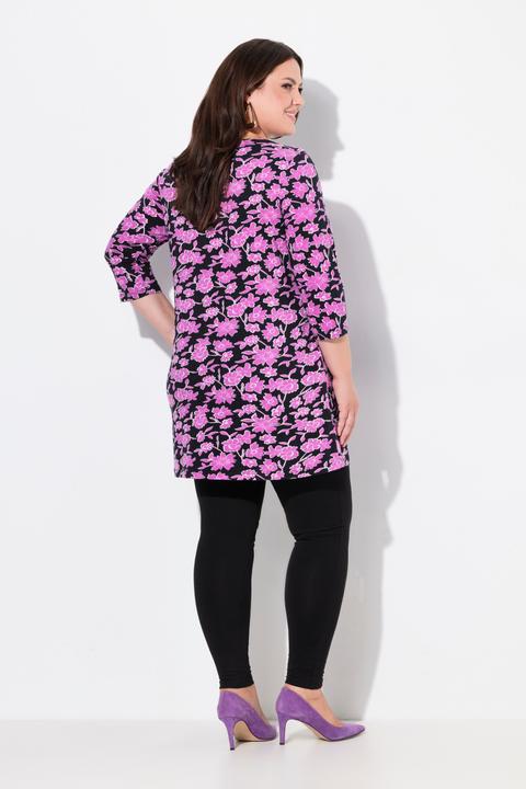 Produktbild Ulla Popken Longshirt, Biesen, A-Linie, V-Ausschnitt, 3/4-Arm (50, 52)