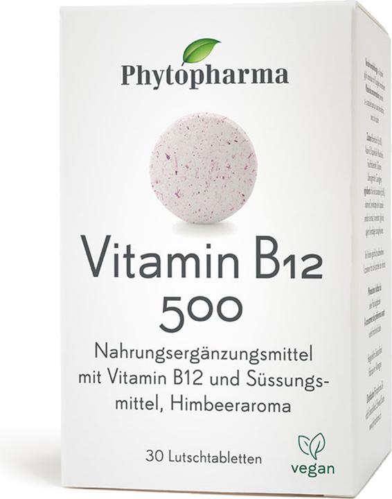 Image du produit Phytopharma Vitamine B12 Lutschtablette 500 mcg (30 pièce(s), Cachets, 40 g)