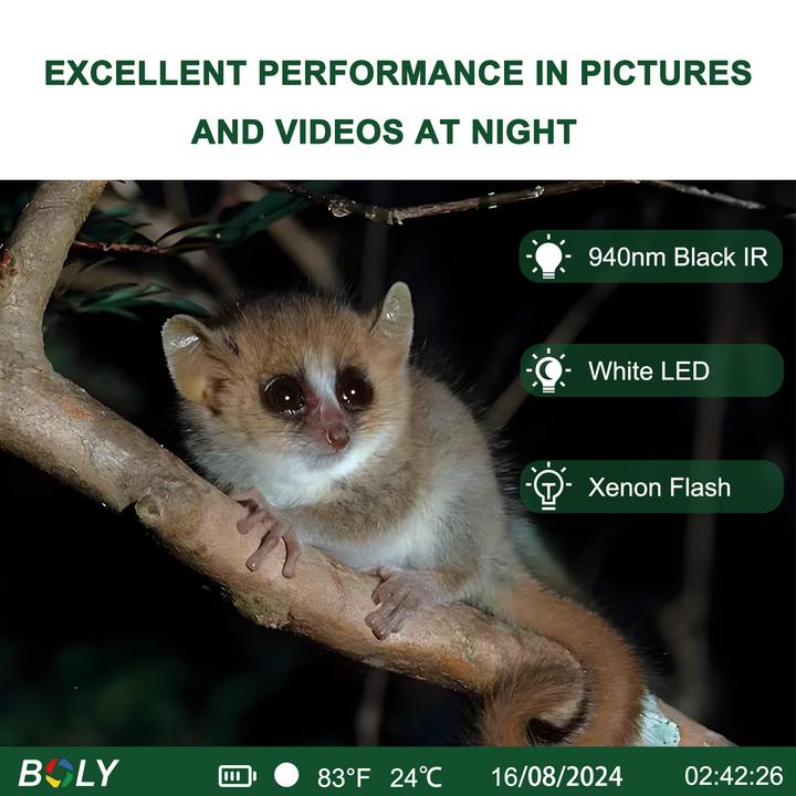 Produktbild Boly Cam 56MP/4K Video, Triple Flash 940nm (No Glow) + white + Xenon