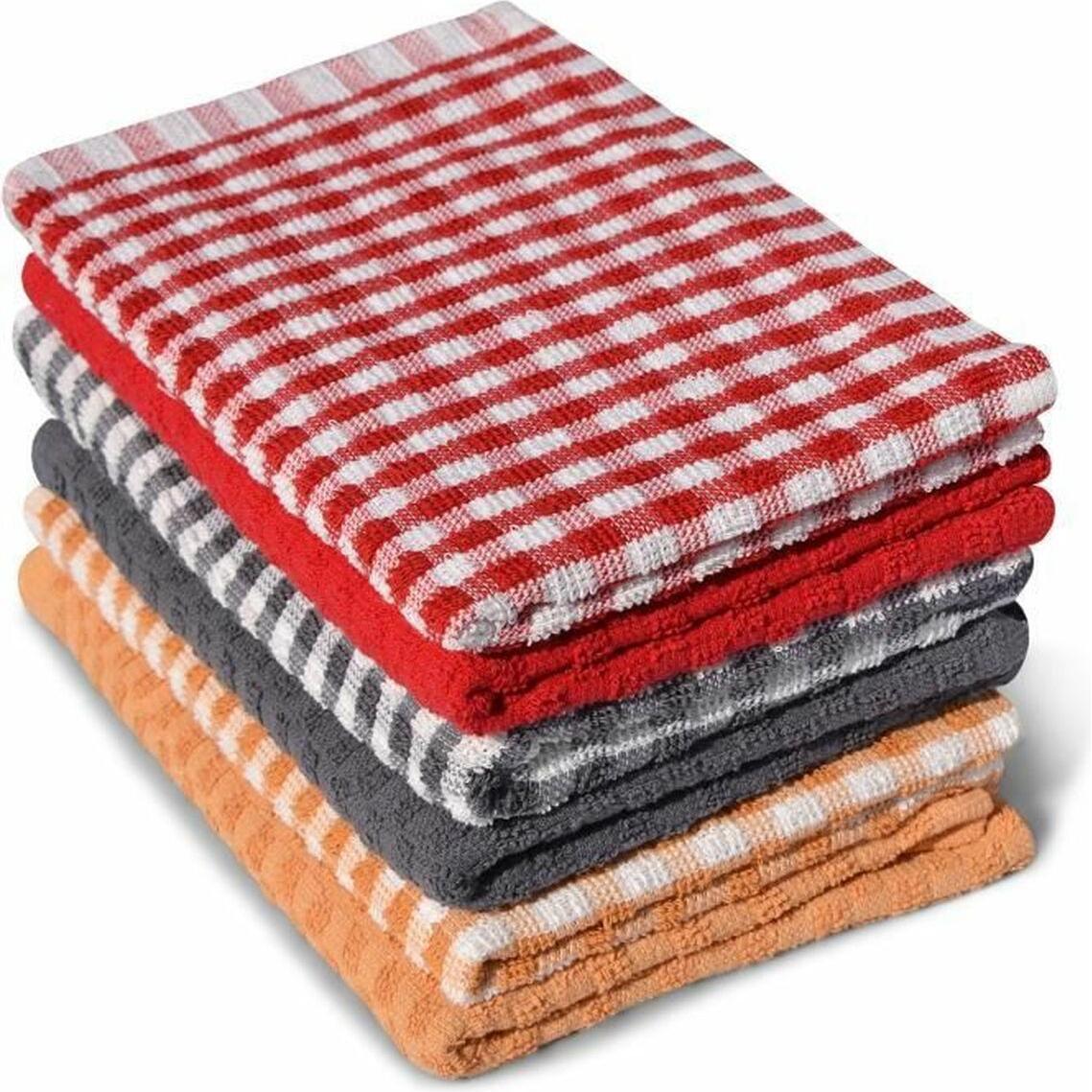 [n]fibrecare, Strofinaccio, Tücher-Set HOME LINGE PASSION Bunt 6 Stücke (60 x 45 cm)