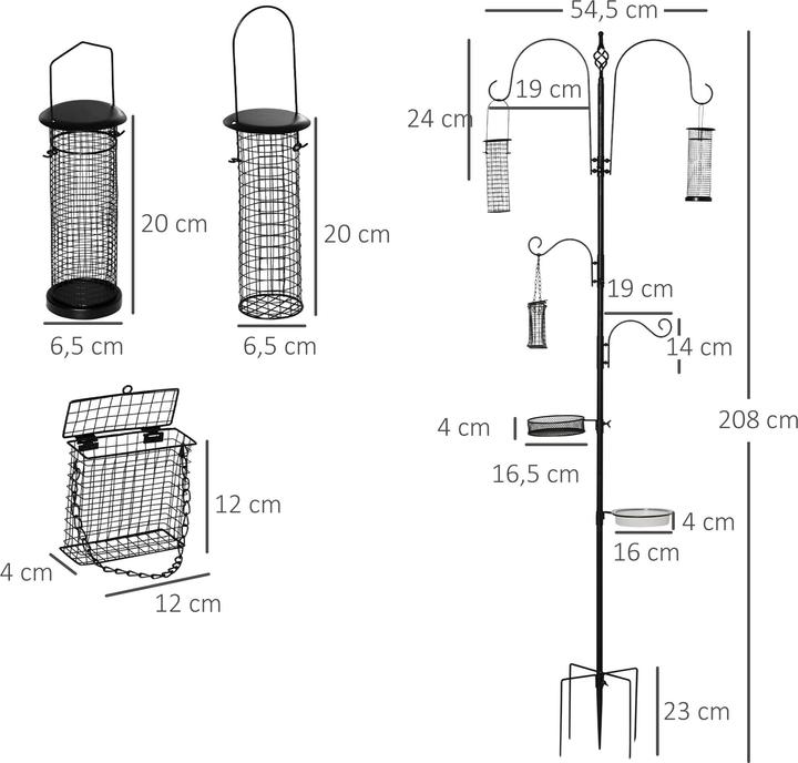 Produktbild PawHut Vogelfutterspender