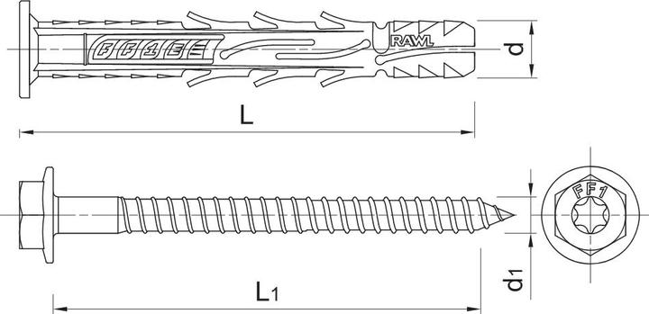 Produktbild RawlPlug R-FF1-N-10K080 (50 Stk.)