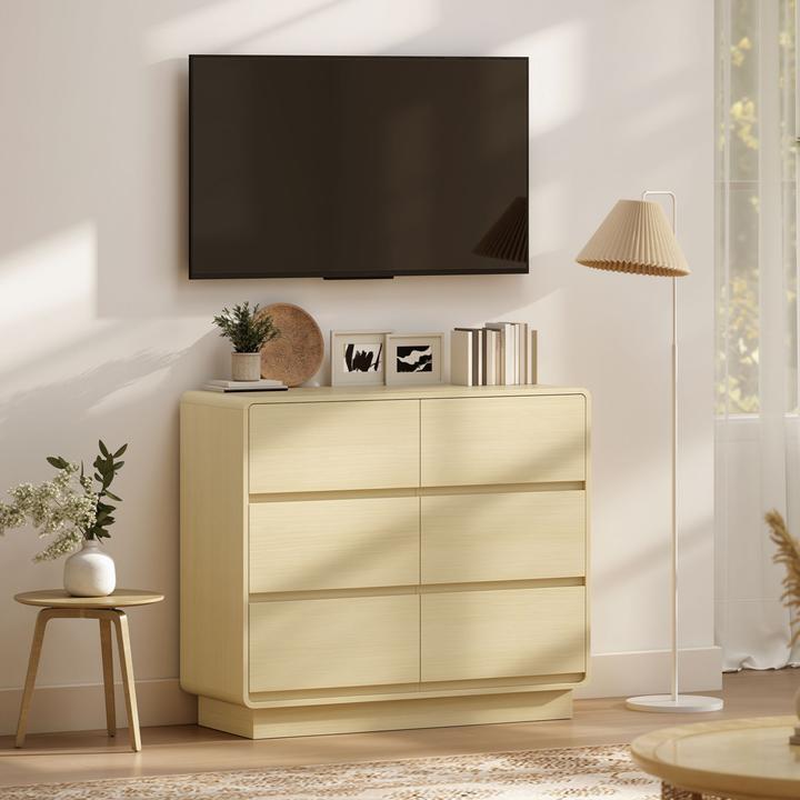 Image du produit Homcom Sideboard MDF Naturholz (38 x 100 x 86 cm)