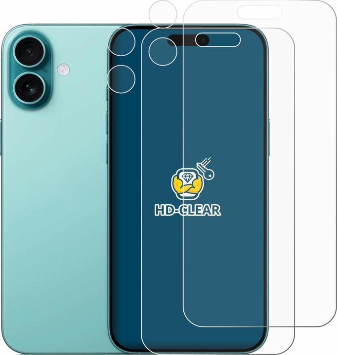 Productafbeelding BROTECT Schermbeschermer Clear (2 Stuk, Apple iPhone 16 Plus)