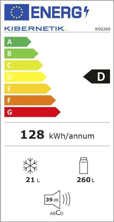 Energie-Label Kibernetik Retro KSG260 (281 l)