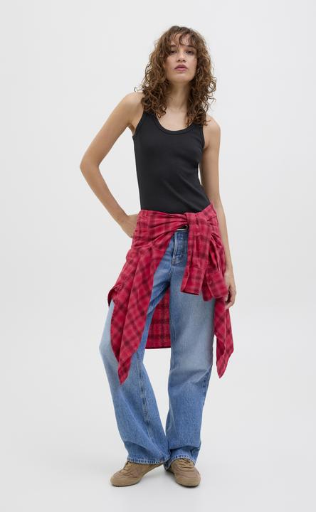 Actual product image JJXX Jxfrida Sl U-Neck Top Jrs Ln (L)