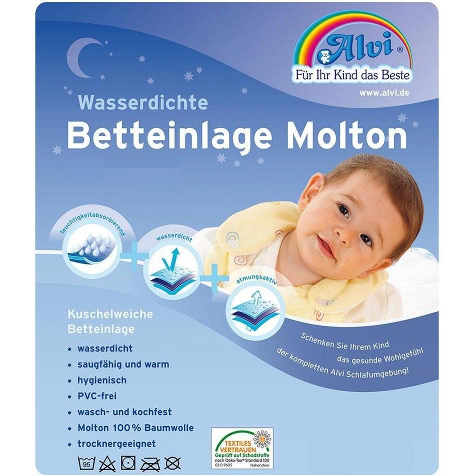 Alvi, Fixleintuch Babybett, Betteinlagen Betteinlage Molton 60 x 120 cm (60 x 120 cm)