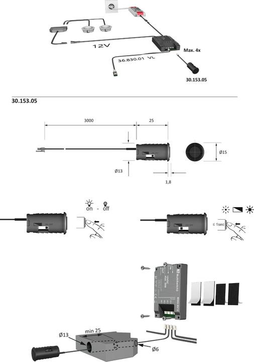 Actual product image Halemeier MultiSwitch Schalter/Dimmer schwarz