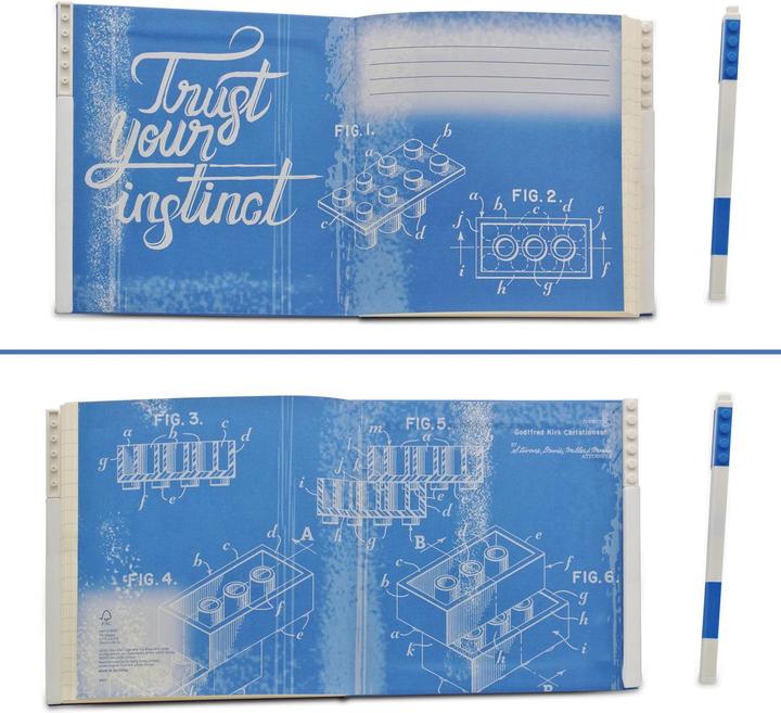Actual product image LEGO Square blue notepad with pen