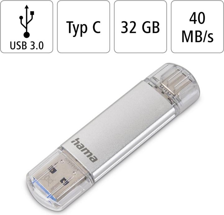 Image du produit Hama C-Laeta (32 Go, USB-A, USB-C)