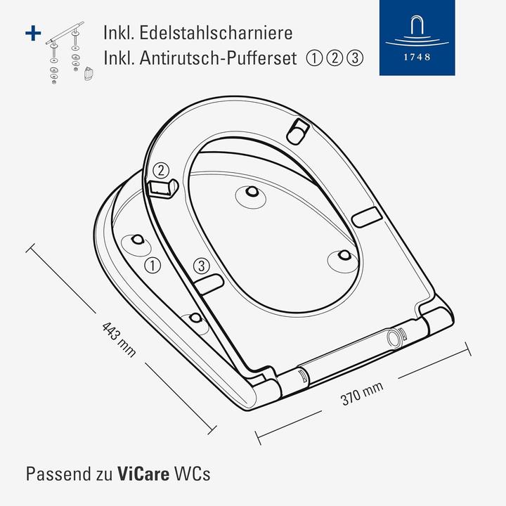 Immagine prodotto Villeroy & Boch Sedile WC ViCare ViCare AntiBac