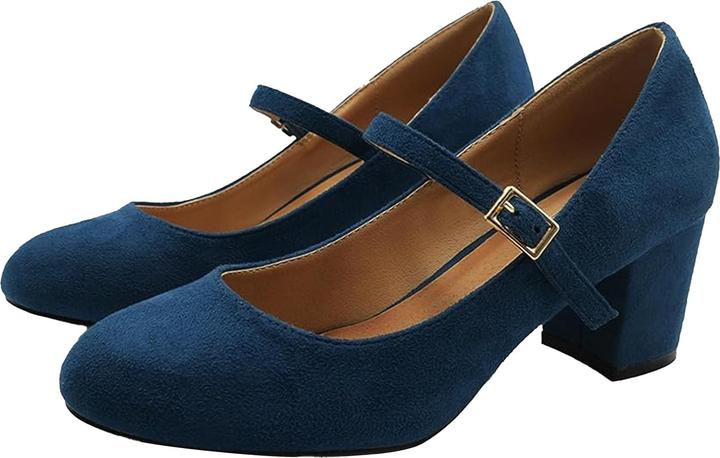 Where's That From Womens/Ladies Araceli Extra Wide Block Heel Mary Janes